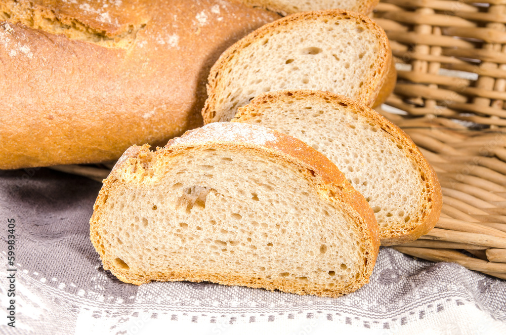 Brotlaib im Brotkorb 3 Brotlaib im Brotkorb 3