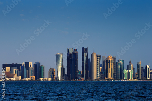 Doha, Qatar: Traditional sail boats called Dhows
