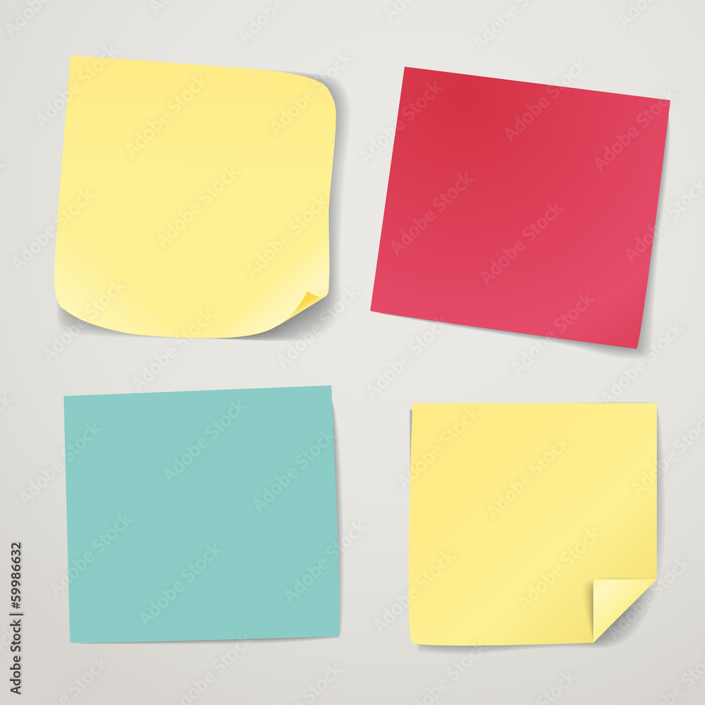 Blank color paper stickers collection Blank color paper stickers collection