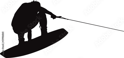 wakeboard grab illustration