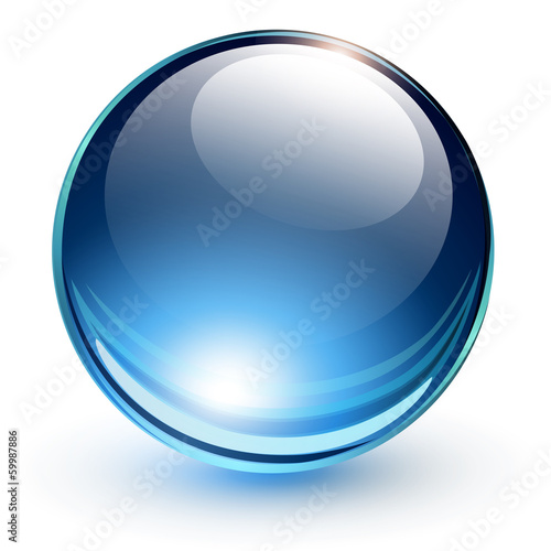 3D glass sphere