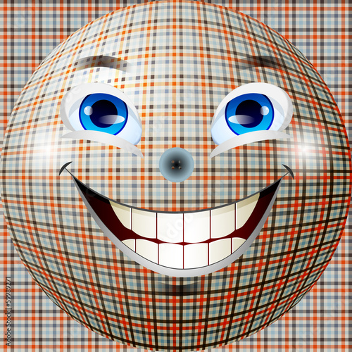 abstract and cheerful ball with the texture of fabric