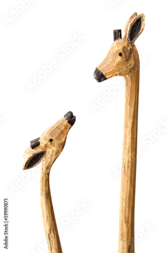 Photography wooden giraffes