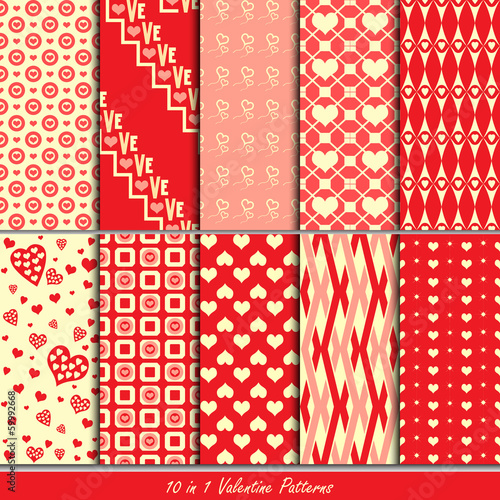 Valentine patterns collection set