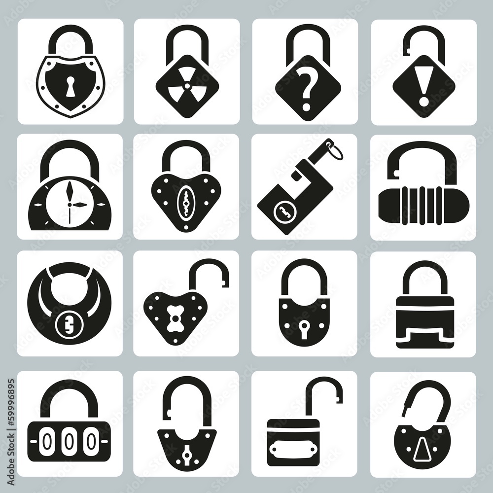 Locks icons Locks icons