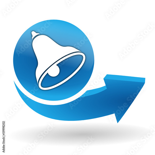 alarme sur bouton web bleu