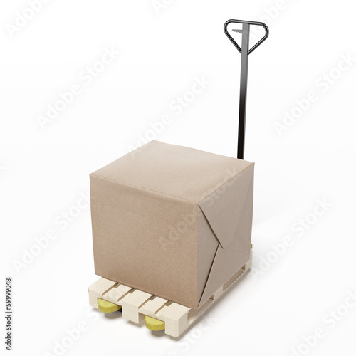 carton box on a pallet