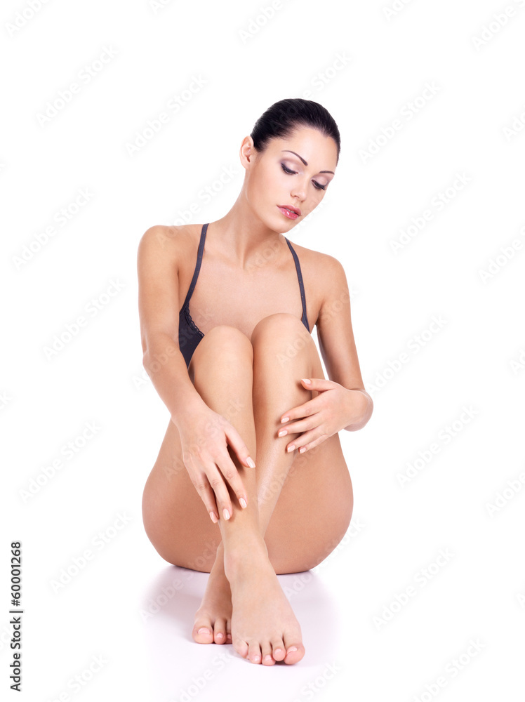 Fototapeta premium Woman with beautiful legs in bikini