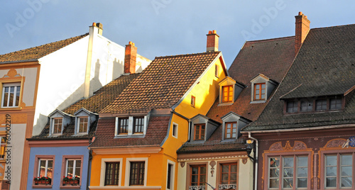 Colourful renaissance gables in Mulhouse, France photo