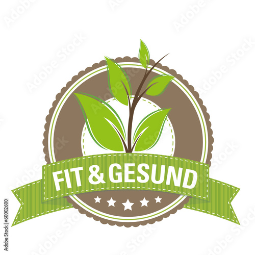 Button: Fit & Gesund