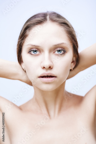 Closeup brunette portrait