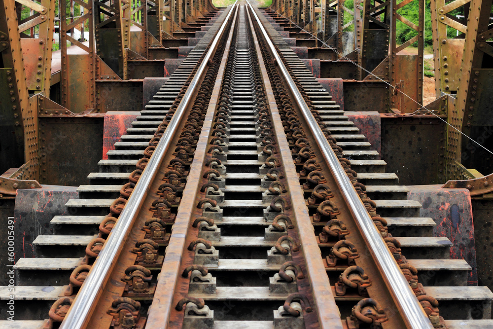 Fototapeta premium metal rail road bridge