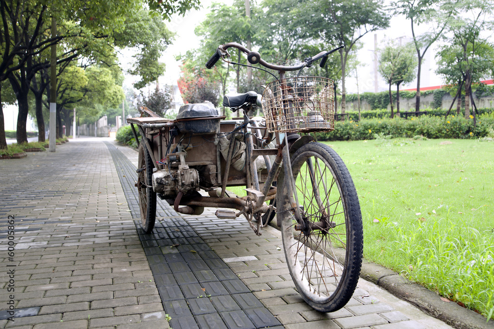 rusty Chinese tricycle