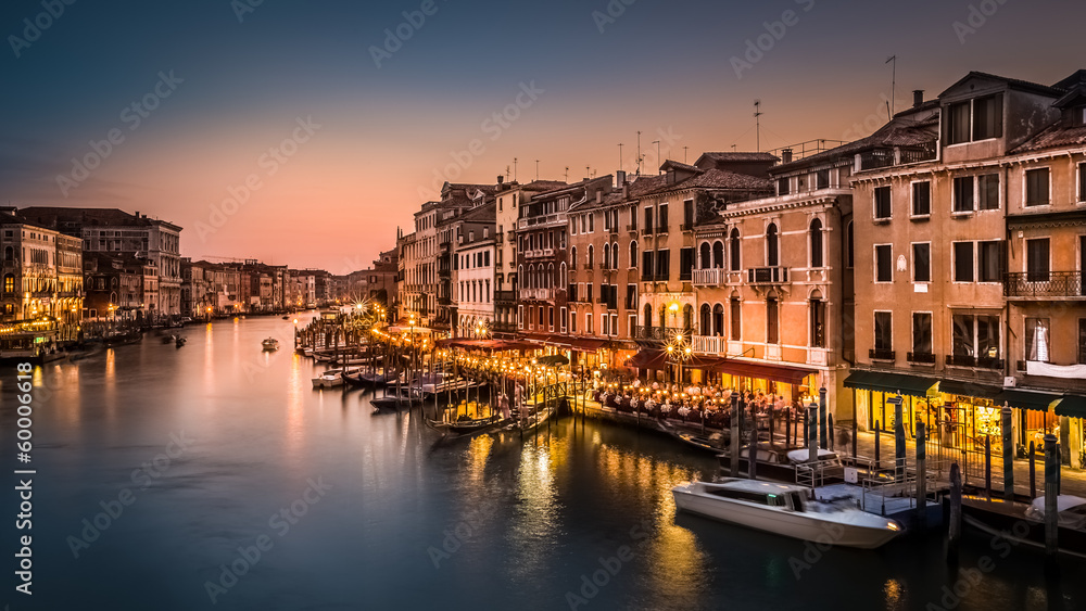 Grand Canal viewed from Rialto bridge, Venice, Italy