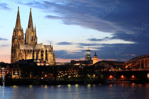 Cologne cathedral across the Rhine river
