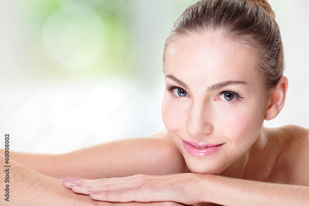 Fototapeta premium portrait of young woman face
