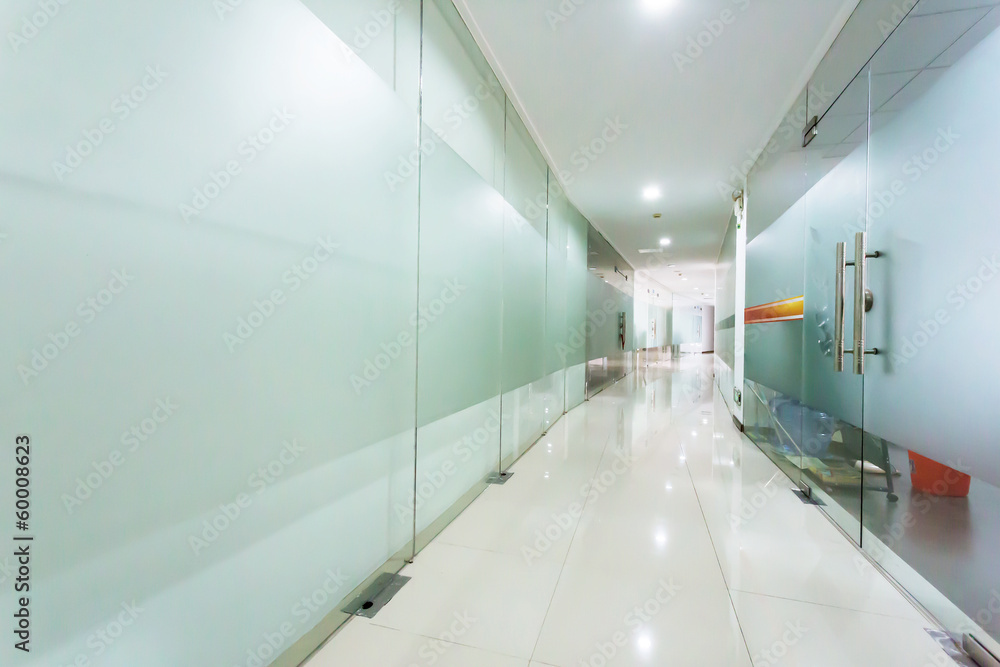 corridor of modern office building