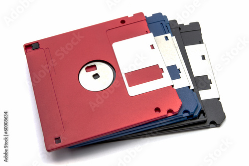 floppy data computer disks isolated on white