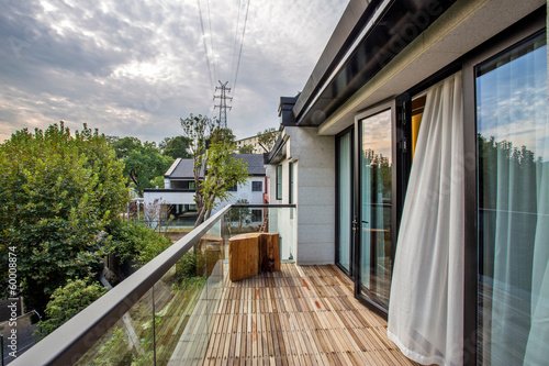 veranda of modern building