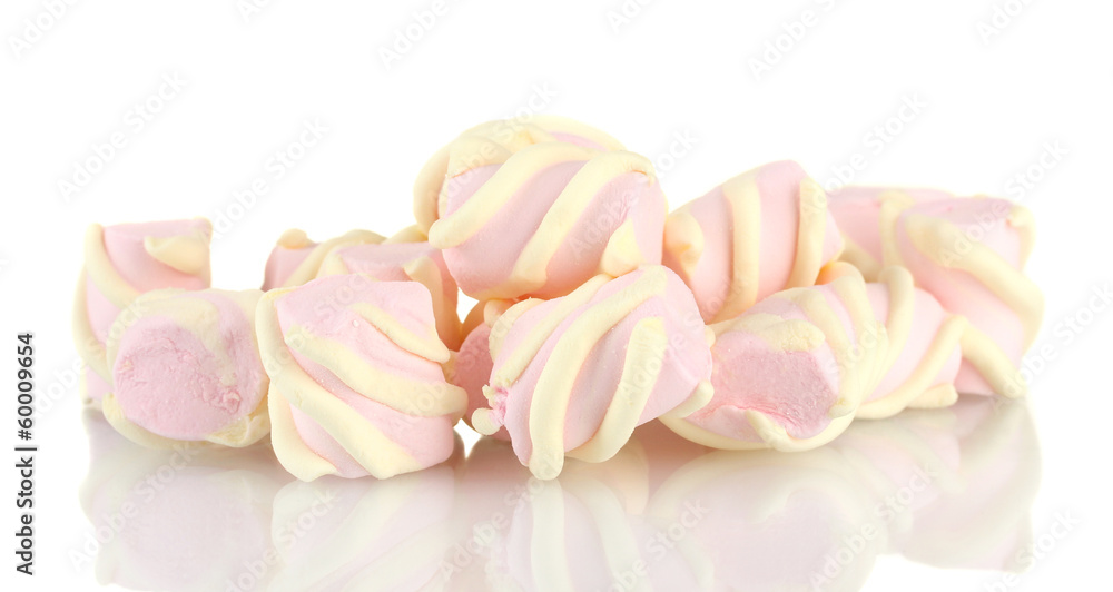 Marshmallows isolated on white Marshmallows isolated on white