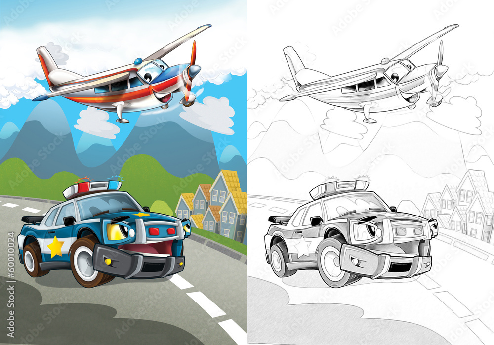 Cartoon vehicle - illustration for the children Cartoon vehicle - illustration for the children