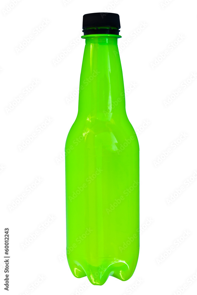 Green plastic bottles Green plastic bottles