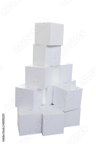 a pile of white blocks