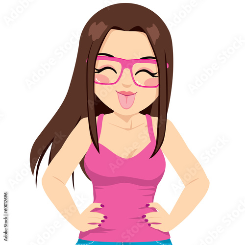 Girl Sticking Out Tongue