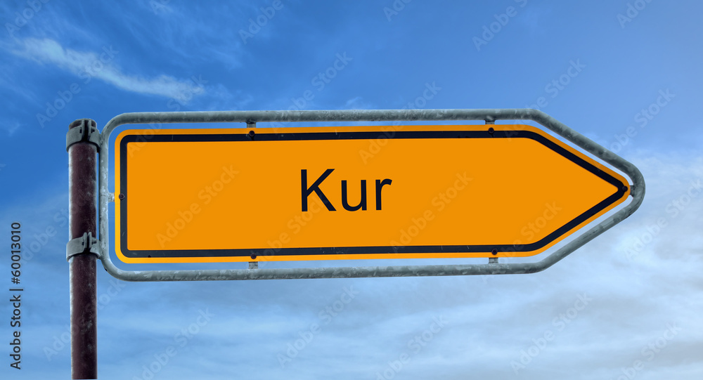 Fototapeta premium Strassenschild 8 - Kur