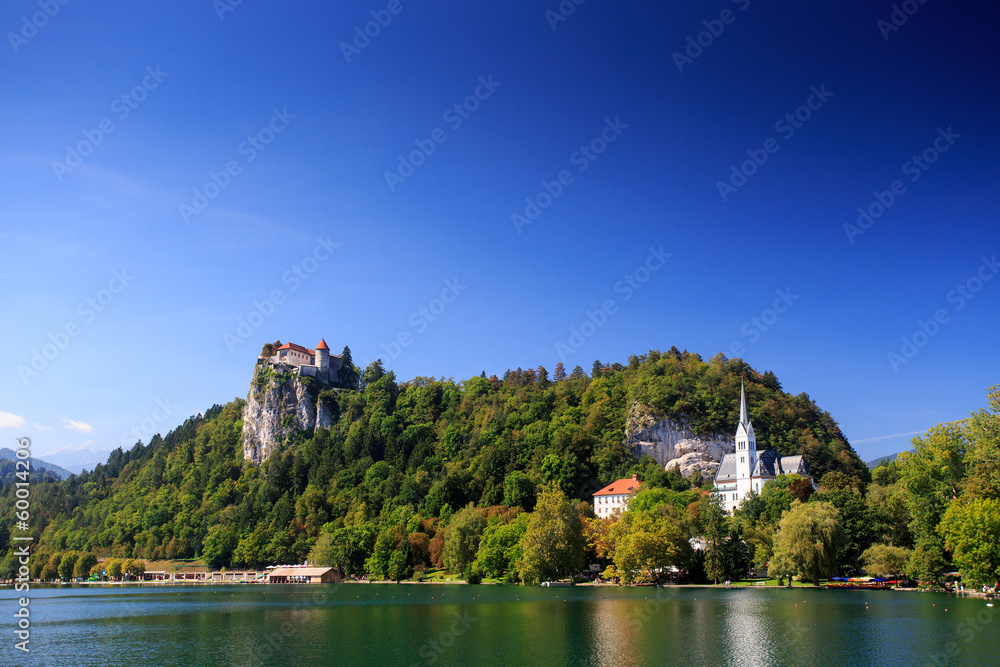 Bled castle and lake