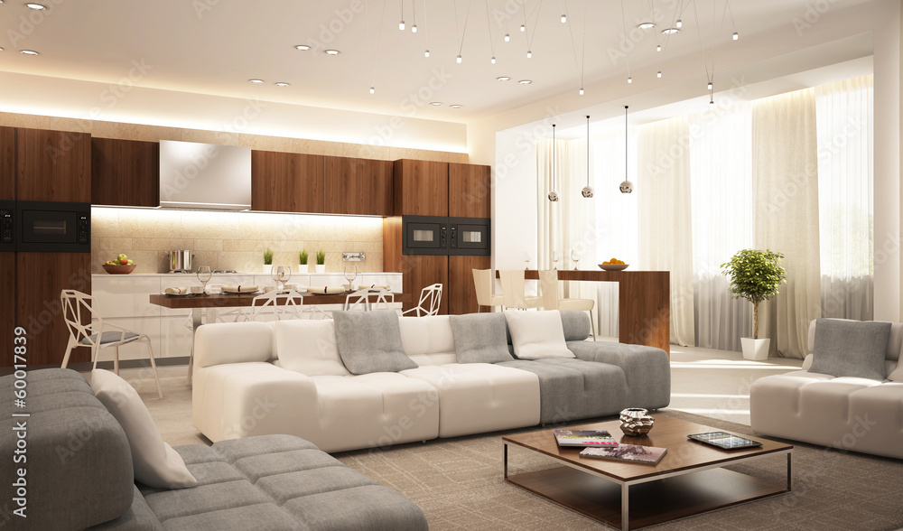 Fototapeta premium Modern interior in house