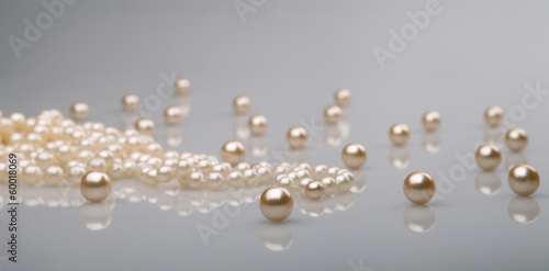 Canvastavla pearls