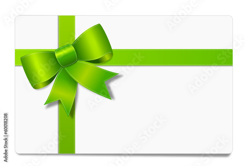 Karte/Schild mit grüner Schleife