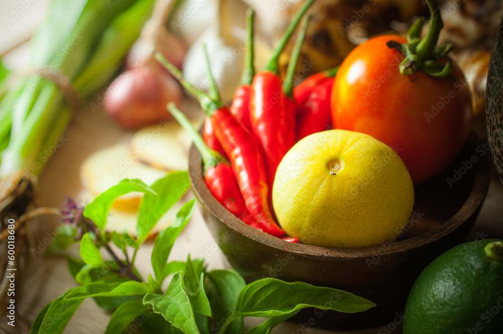 vegetable of food for tom yum element vegetable of food for tom yum element