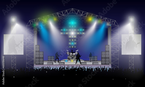 Rock Concert. Vector.