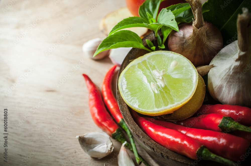 vegetable of food for tom yum element vegetable of food for tom yum element