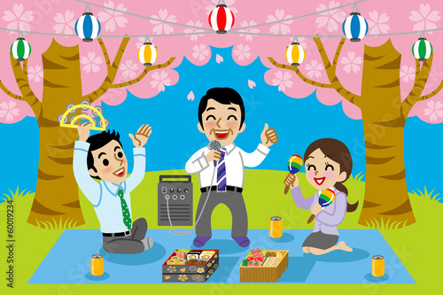 花見/カラオケ Karaoke in cherry blossom viewing