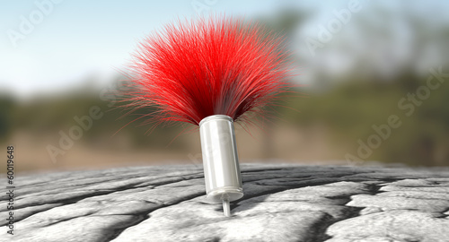 Картината върху платно Tranquilizer Dart In Elephant Skin