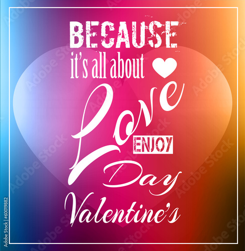 Valentine's Day template with stunning hearts