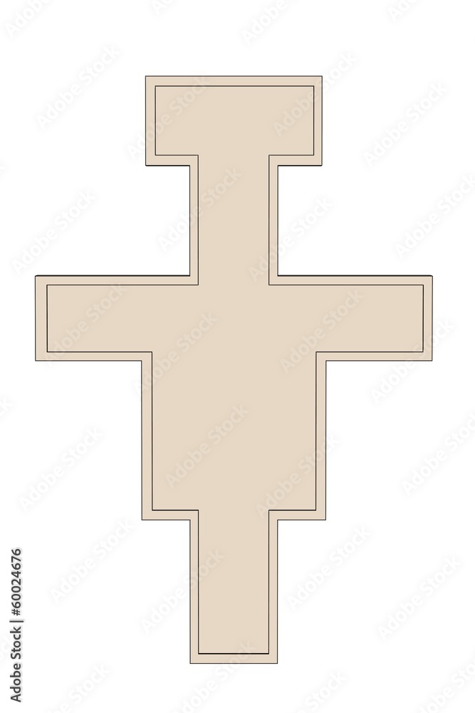 cartoon image of 2d crucifix