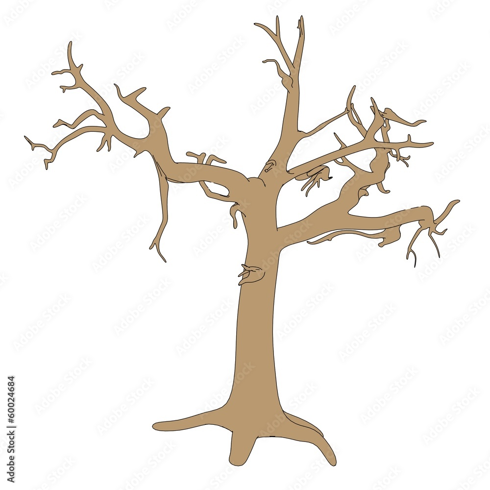cartoon image of dead tree cartoon image of dead tree