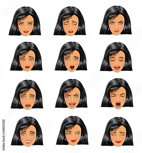 woman face expressions