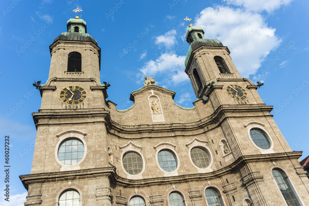 Fototapeta premium Cathedral of St. James in Innsbruck, Austria.