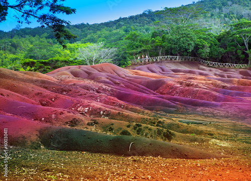 Fotografie, Obraz Main sight of Mauritius- Chamarel- seven color lands