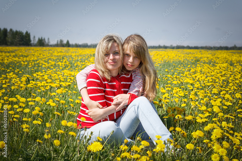 Fototapeta premium mother with daughter