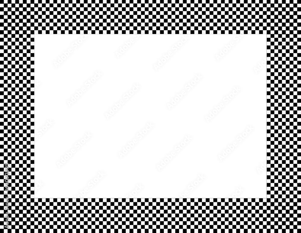 Black and White Checkered Frame