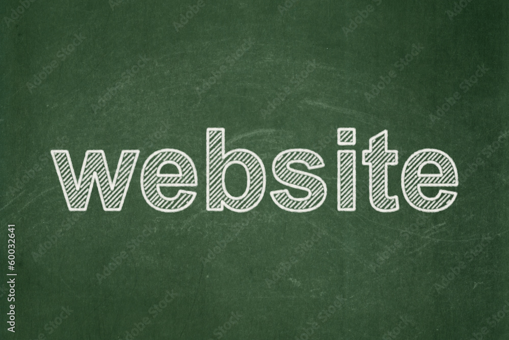 Web design concept: Website on chalkboard background Web design concept: Website on chalkboard background
