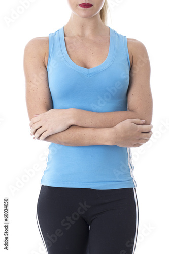 Young Woman Posing in Fitness Clothes
