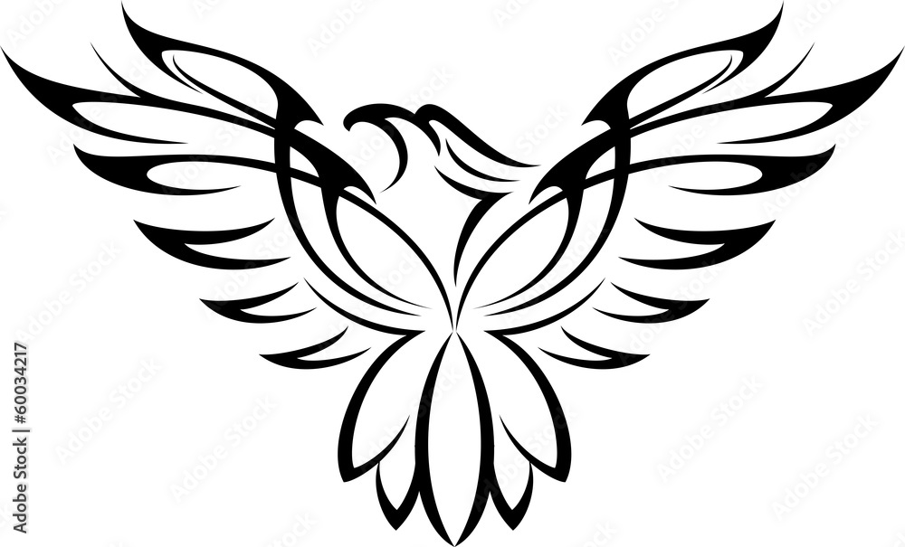 Obraz premium Eagle Face Silhouette