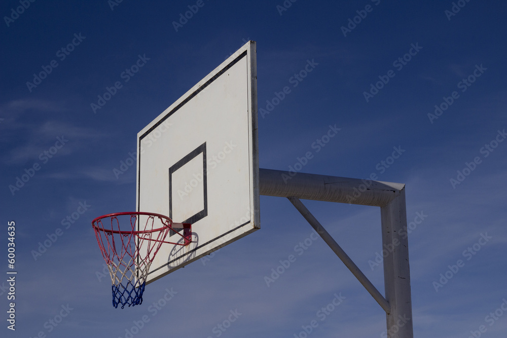 Basketball hoop in an Iraqi playground